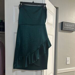 Elegant Green Ruffle Skirt